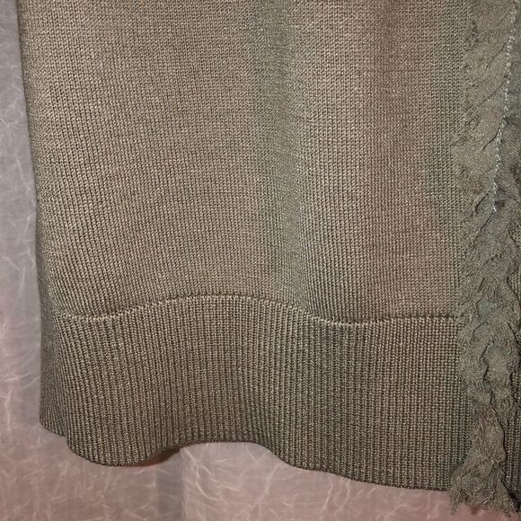 Talbots S Sage Green Button Front V Neck Knit Cardigan and XS Tank Set - Picture 12 of 13